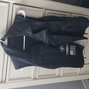 AFFLICTION lightly loved black faux leather vest